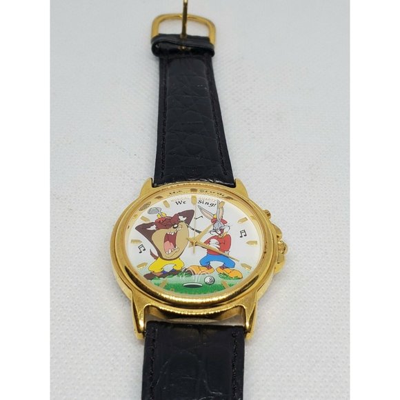 Musical Quartz We Sing Armitron Tasmanian Devil & Bugs Bunny Vintage WB Watch - Picture 2 of 12